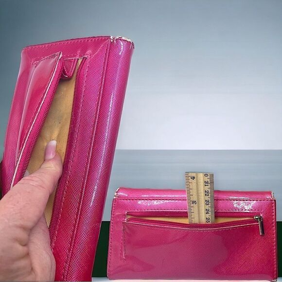 Hot Pink Bling & Silver Studded Wallet l VGUC - Picture 7 of 14